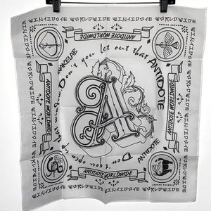 Antidote Worldwide 💉 designer streetwear bandana / scarf 🧣 NWT UNI​​​​​